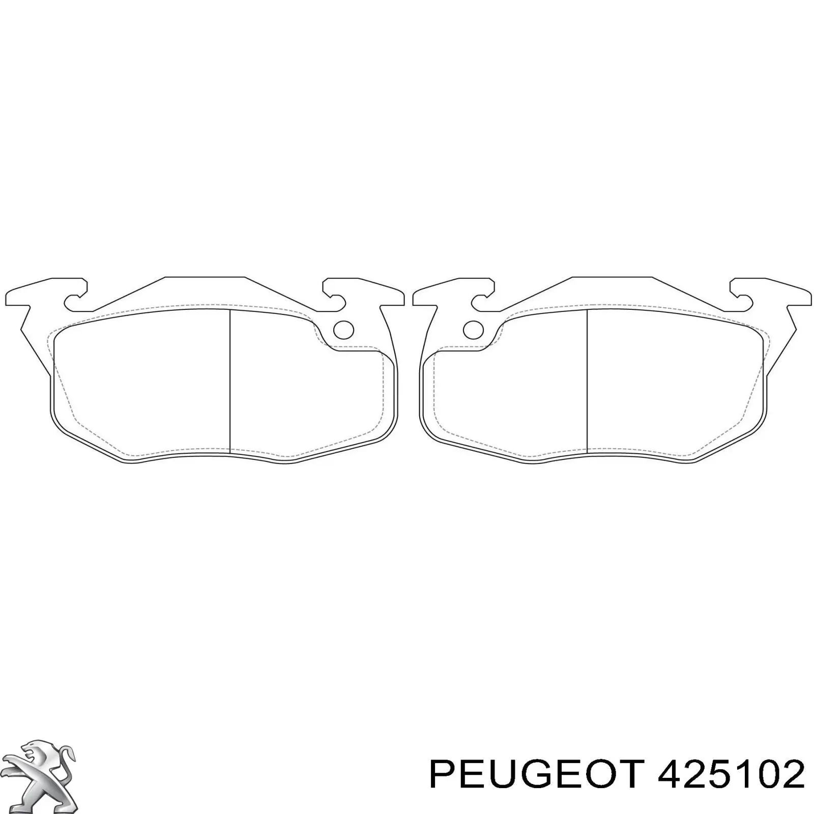 Купити 425102 Peugeot/Citroen Колодки гальмівні передні, дискові