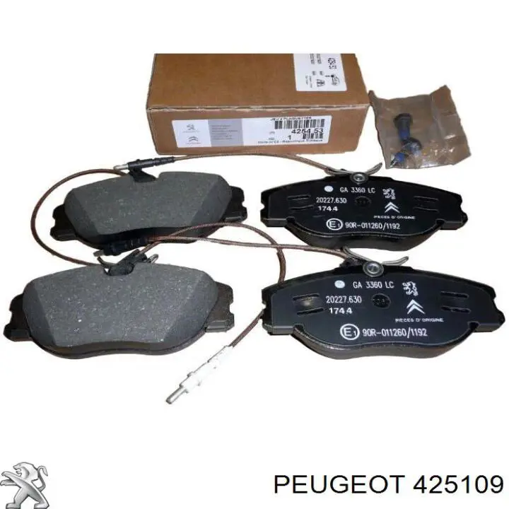 Купити 425109 Peugeot/Citroen Колодки гальмівні передні, дискові