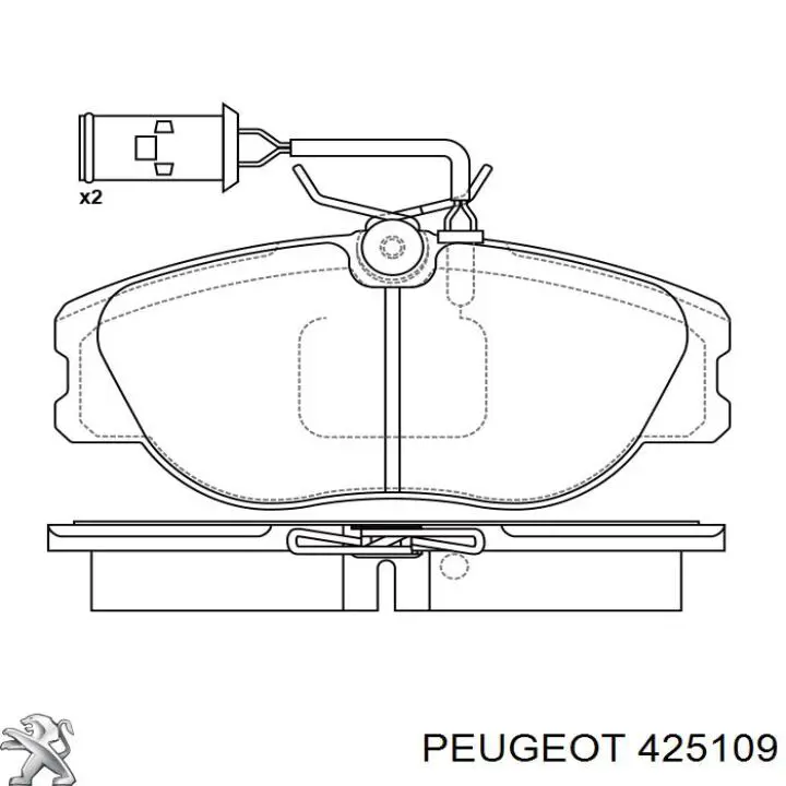 Гальмівні колодки Peugeot/Citroen 425109 ціна, від 18.20 USD