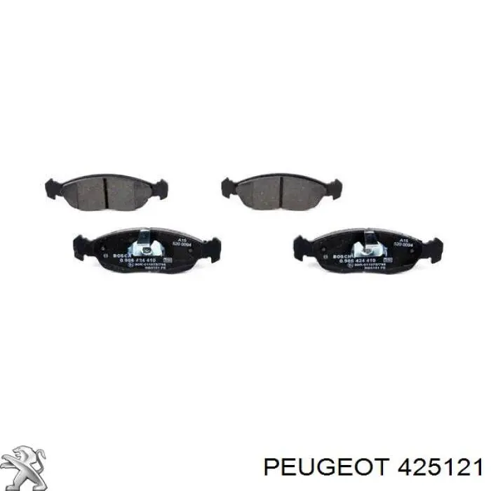 425121 Peugeot/Citroen колодки гальмівні передні, дискові