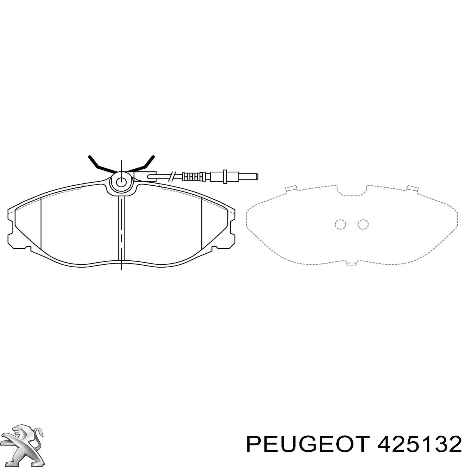Купити 425132 Peugeot/Citroen Колодки гальмівні передні, дискові