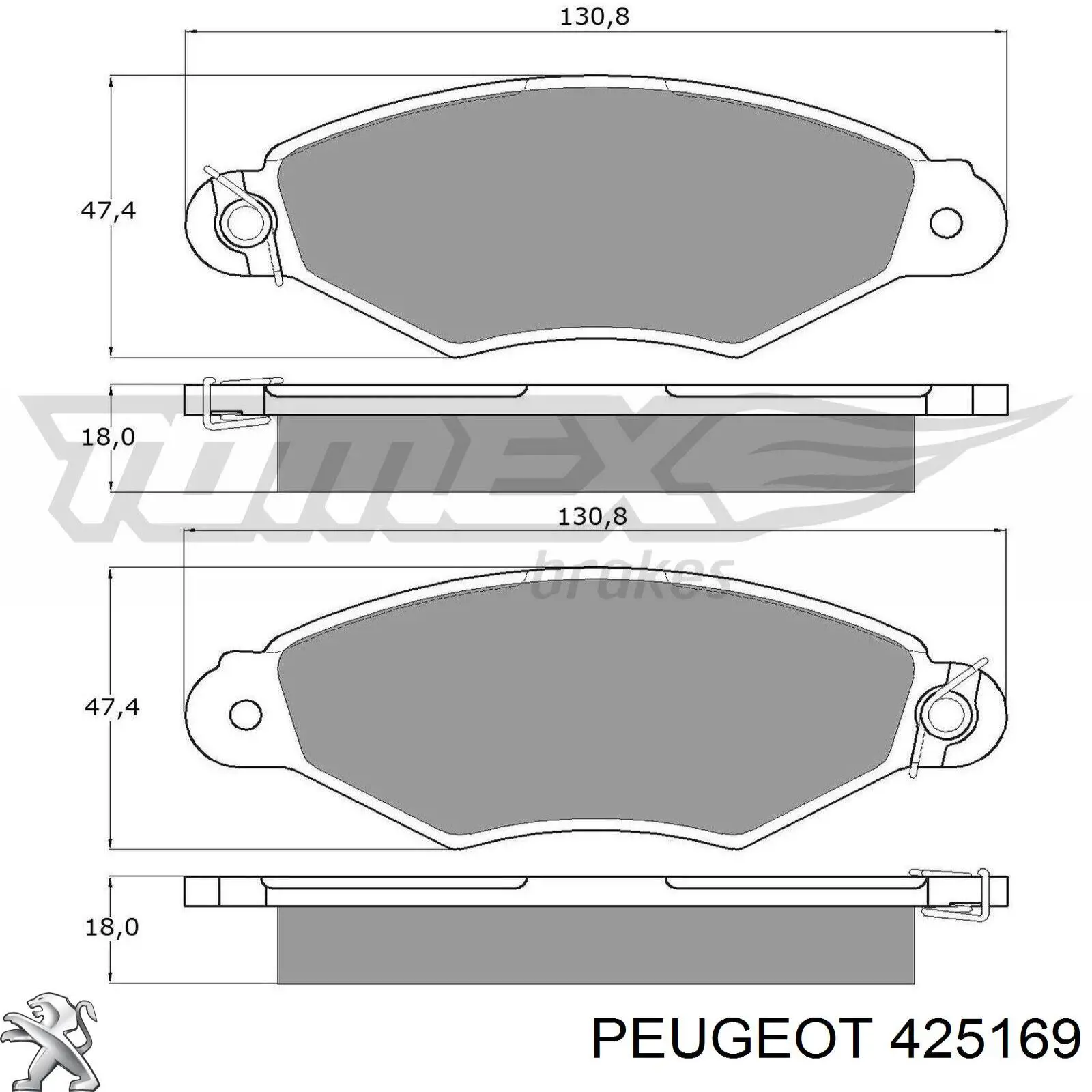 Колодки гальмівні передні, дискові 425169 Peugeot/Citroen