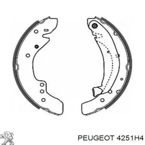 Колодки гальмові задні, барабанні 4251H4 Peugeot/Citroen