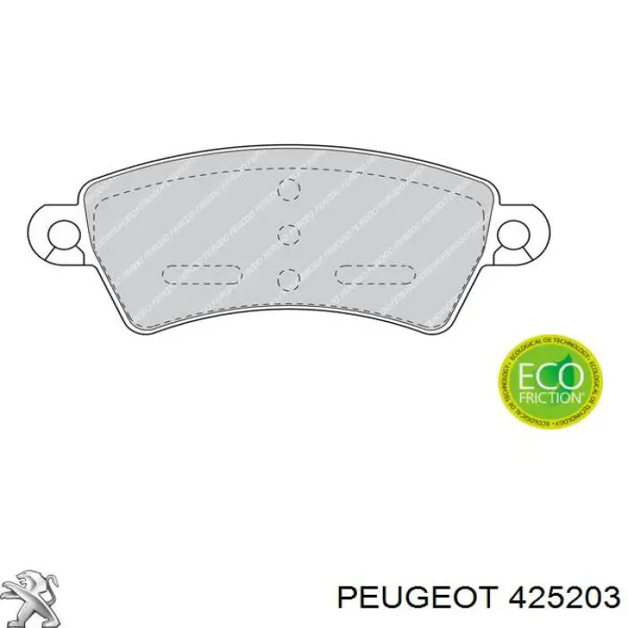 Гальмівні колодки Peugeot/Citroen 425203 ціна, від 28.52 USD