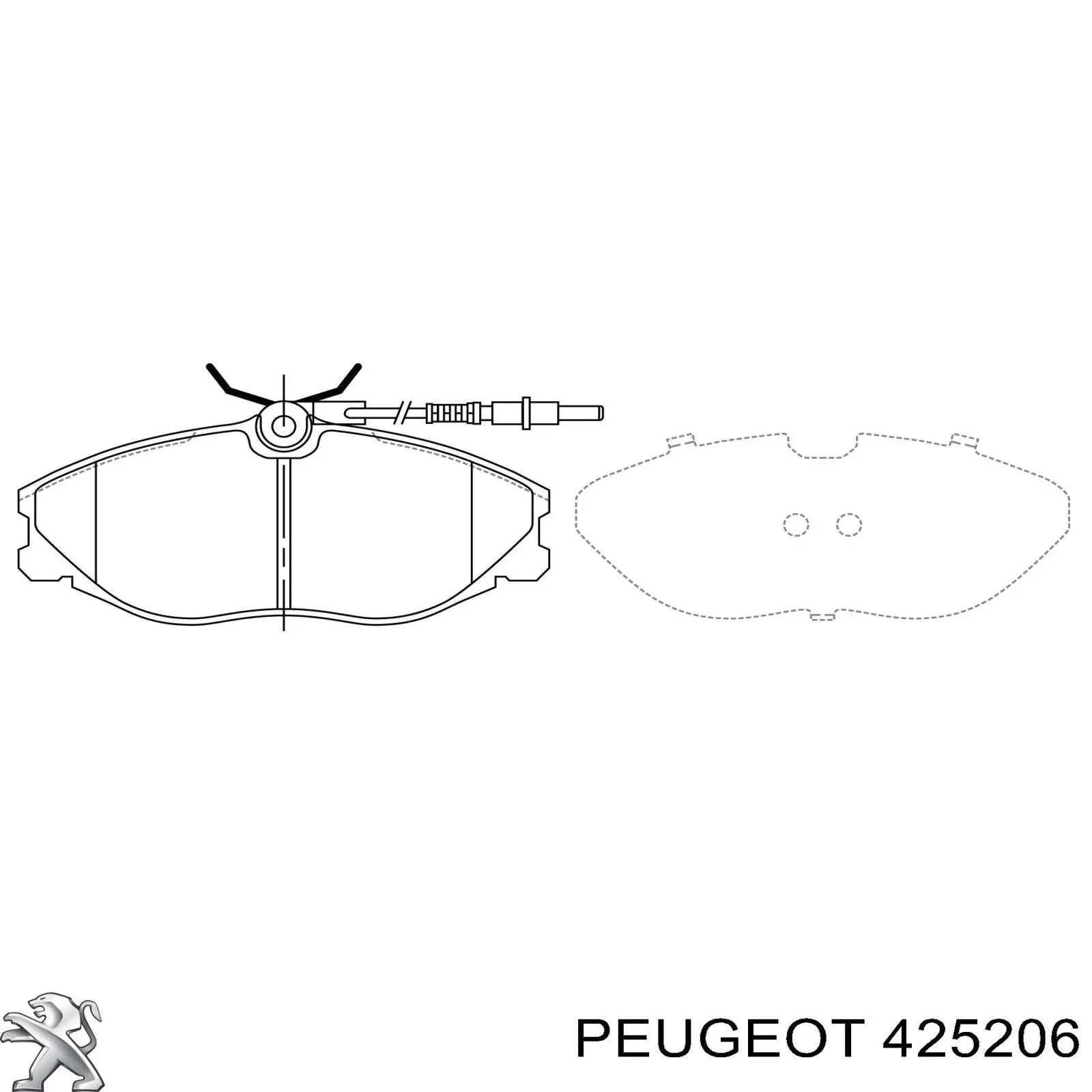 425206 Peugeot/Citroen колодки гальмівні передні, дискові