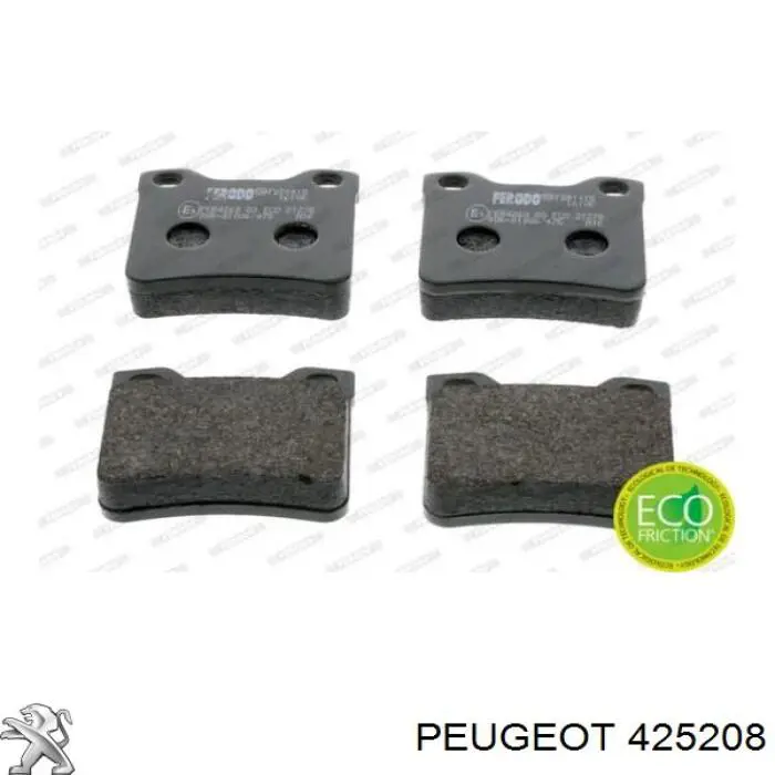 Купити 425208 Peugeot/Citroen Задні колодки