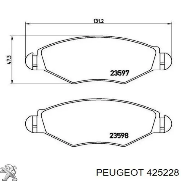 425228 Peugeot/Citroen Передні гальмівні колодки