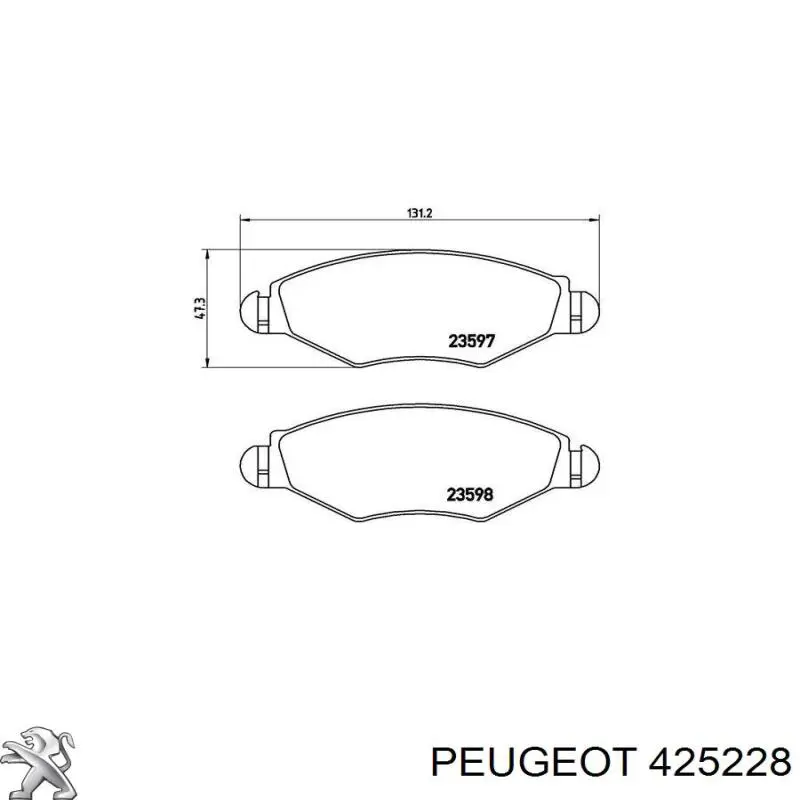 Тормозні колодки Peugeot/Citroen 425228