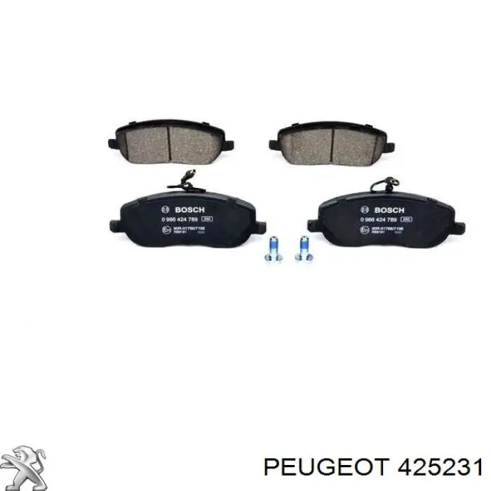 425231 Peugeot/Citroen колодки гальмівні передні, дискові