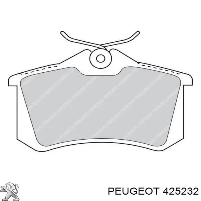Задні гальмівні колодки Peugeot/Citroen 425232 ціна, від 19.05 USD