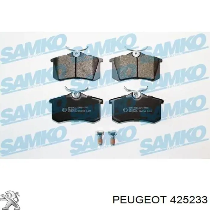 Задні гальмівні колодки Peugeot/Citroen 425233 ціна, від 20.59 USD