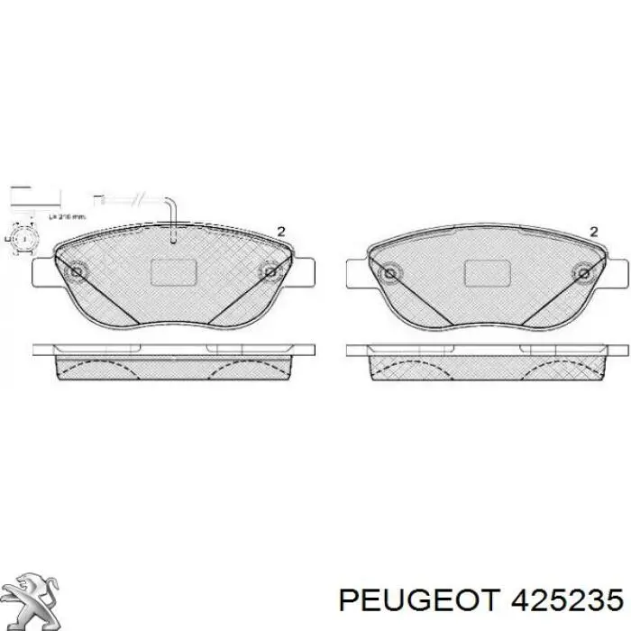 Гальмівні колодки Peugeot/Citroen 425235 ціна, від 19.40 USD
