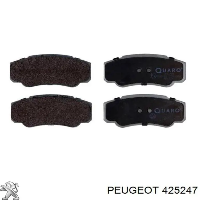 Колодки гальмові задні, дискові 425247 Peugeot/Citroen