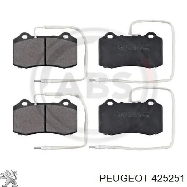 425251 Peugeot/Citroen колодки гальмівні передні, дискові