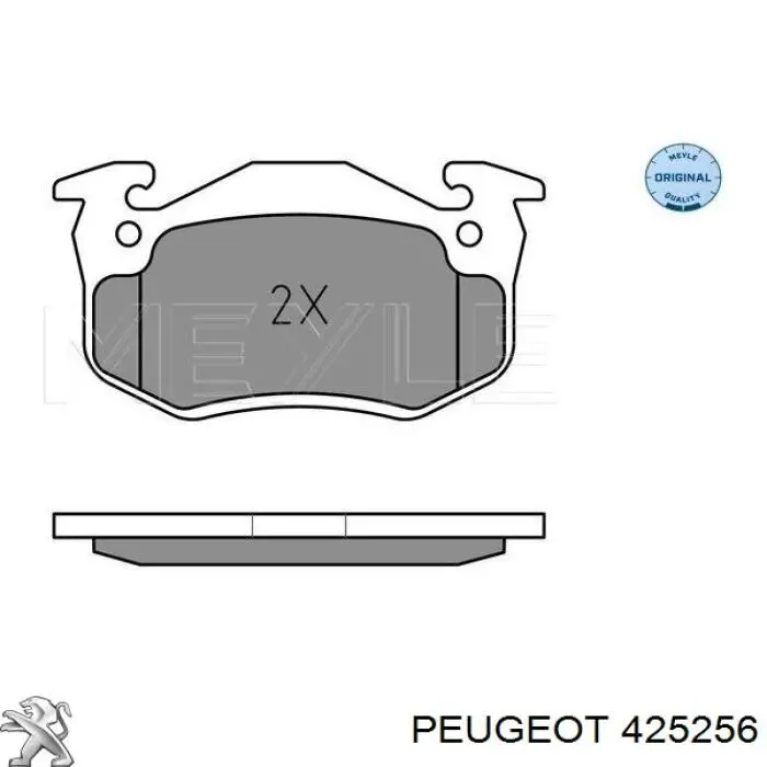 425256 Peugeot/Citroen колодки гальмові задні, дискові
