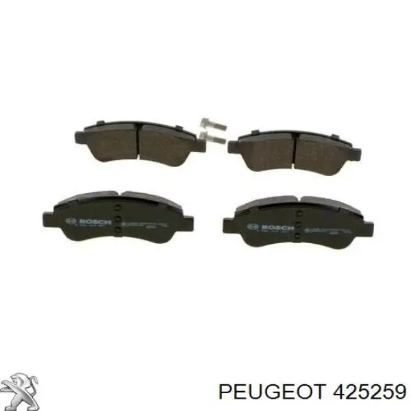 425259 Peugeot/Citroen колодки гальмівні передні, дискові
