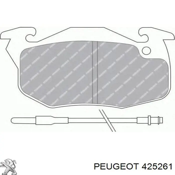 Купити 425261 Peugeot/Citroen Колодки гальмівні передні, дискові