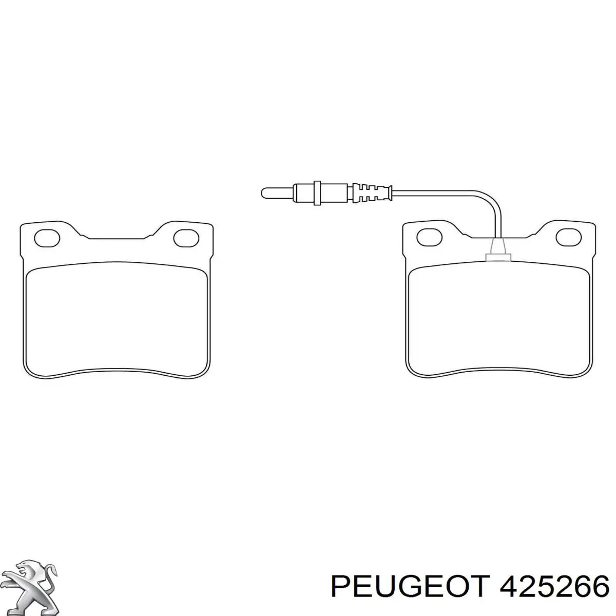 Задні гальмівні колодки 425266 Peugeot/Citroen