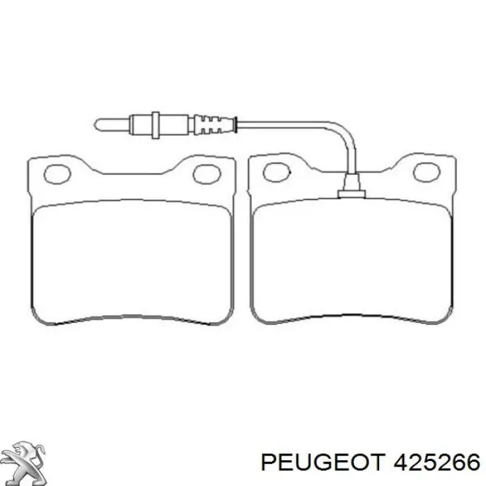 Задні гальмівні колодки Peugeot/Citroen 425266 ціна, від 15.76 USD