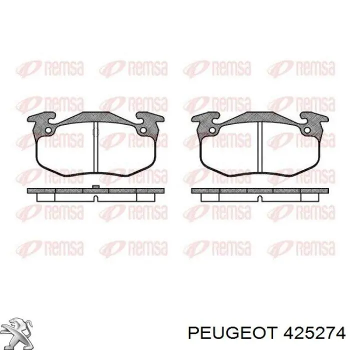 Задні гальмівні колодки Peugeot/Citroen 425274 ціна, від 13.43 USD