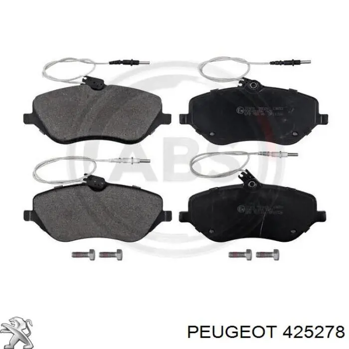 425278 Peugeot/Citroen колодки гальмівні передні, дискові