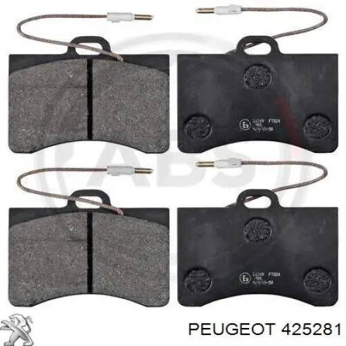 425281 Peugeot/Citroen колодки гальмівні передні, дискові