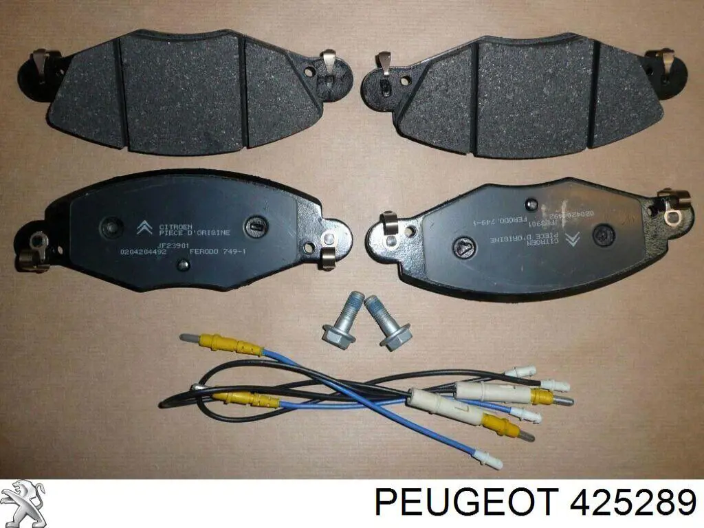 425289 Peugeot/Citroen колодки гальмівні передні, дискові