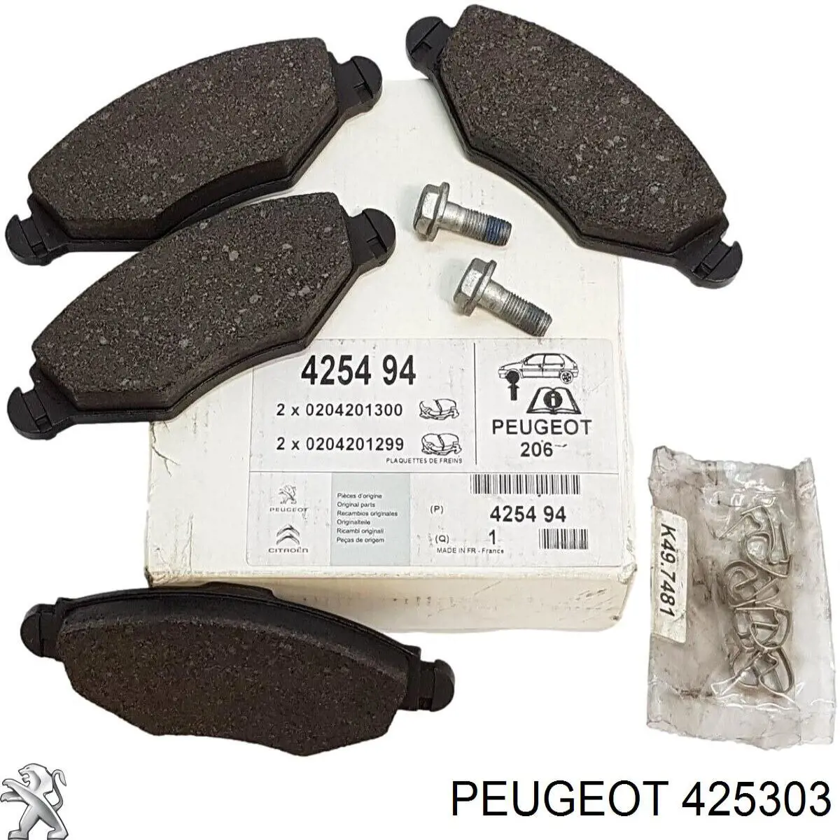 425303 Peugeot/Citroen Передні гальмівні колодки