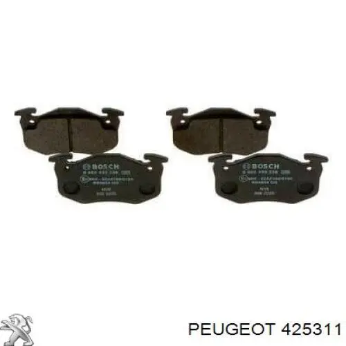Купити 425311 Peugeot/Citroen Задні колодки