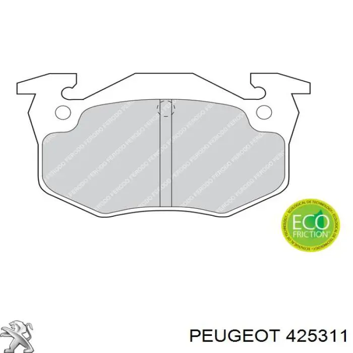 Задні гальмівні колодки Peugeot/Citroen 425311 ціна, від 13.62 USD