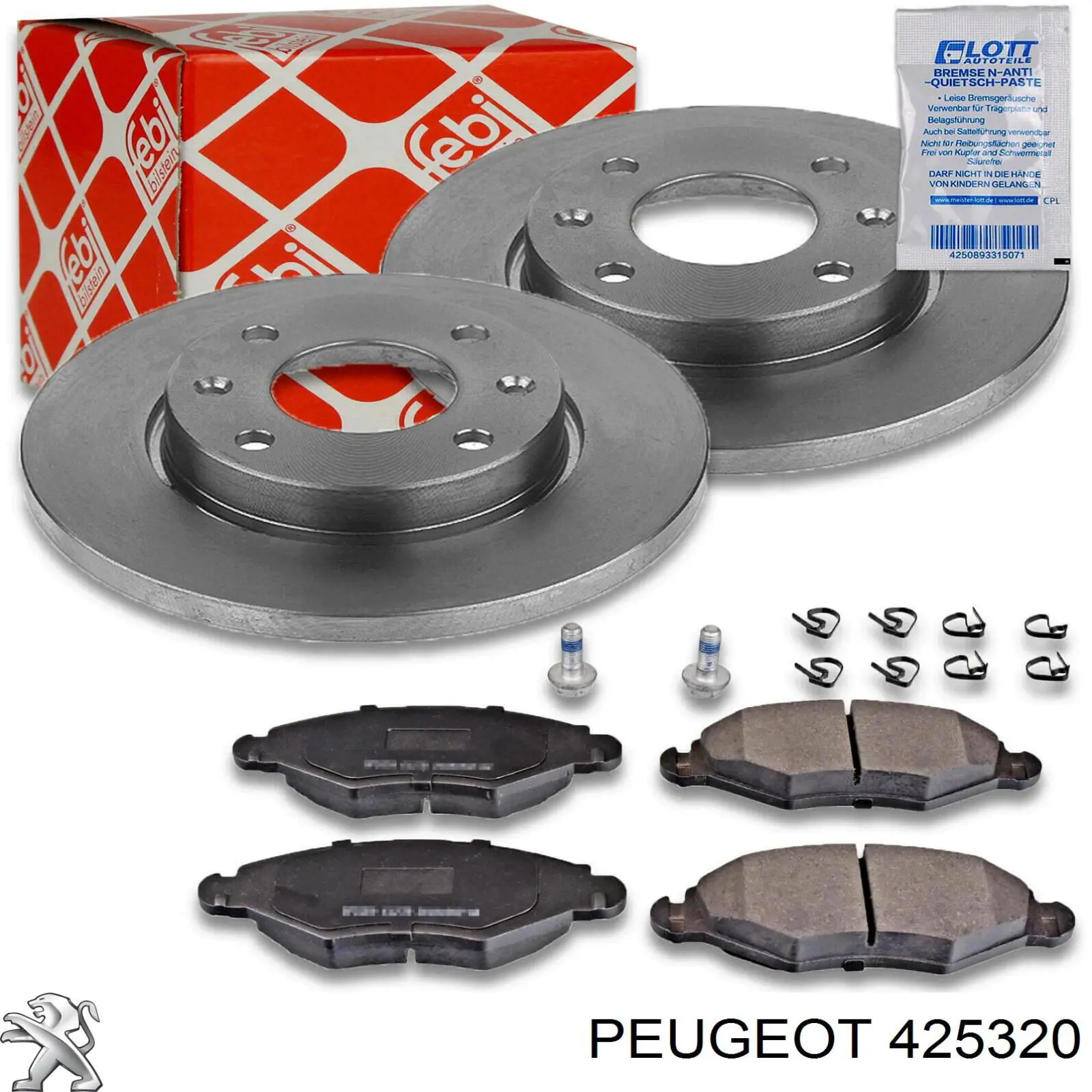 Передні тормозні колодки 425320 Peugeot/Citroen