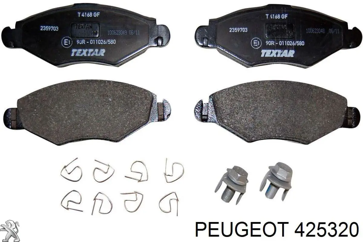 425320 Peugeot/Citroen колодки гальмівні передні, дискові