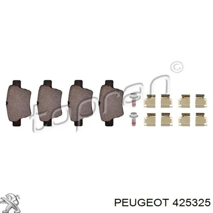 Купити 425325 Peugeot/Citroen Задні колодки