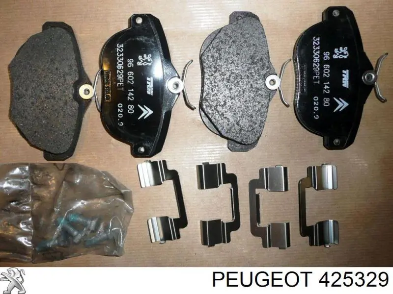 425329 Peugeot/Citroen колодки гальмові задні, дискові