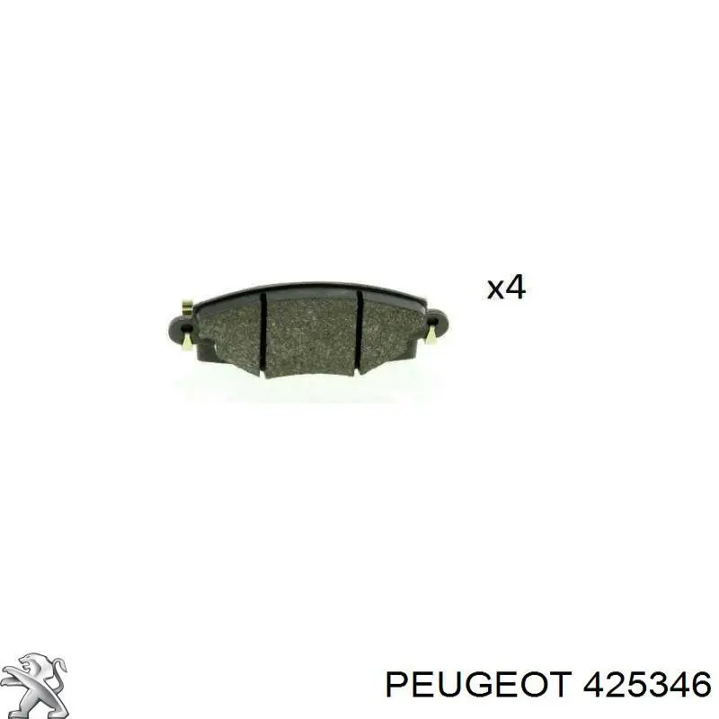 Купити 425346 Peugeot/Citroen Колодки гальмівні передні, дискові