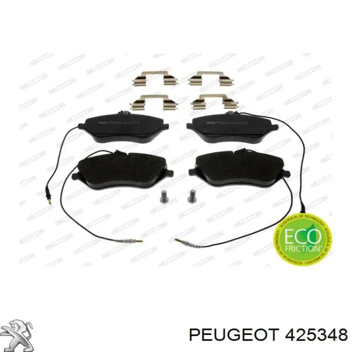 Купити 425348 Peugeot/Citroen Колодки гальмівні передні, дискові