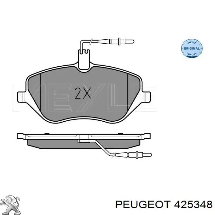 425348 Peugeot/Citroen колодки гальмівні передні, дискові