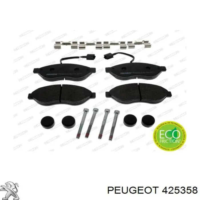 Купити 425358 Peugeot/Citroen Колодки гальмівні передні, дискові