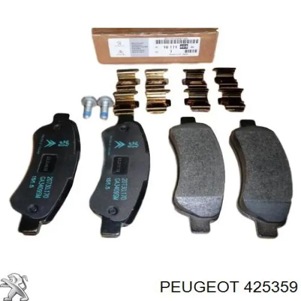 Задні гальмівні колодки 425359 Peugeot/Citroen