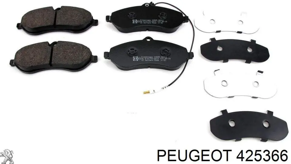 Купити 425366 Peugeot/Citroen Колодки гальмівні передні, дискові