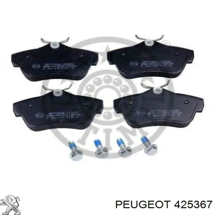 Задні дискові колодки Peugeot/Citroen 425367