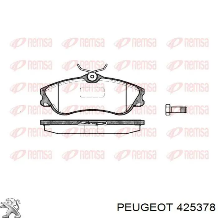 Гальмівні колодки Peugeot/Citroen 425378 ціна, від 19.17 USD