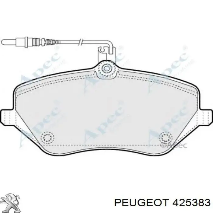 Передні тормозні колодки 425383 Peugeot/Citroen