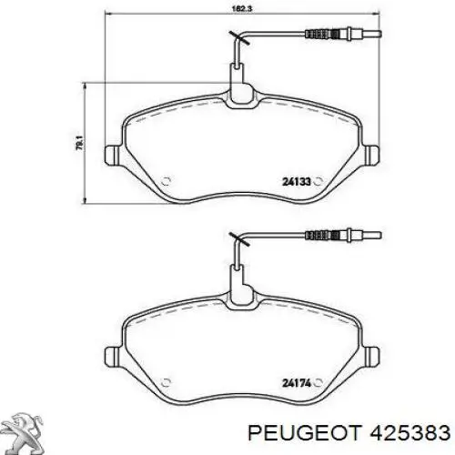 Купити 425383 Peugeot/Citroen Колодки гальмівні передні, дискові