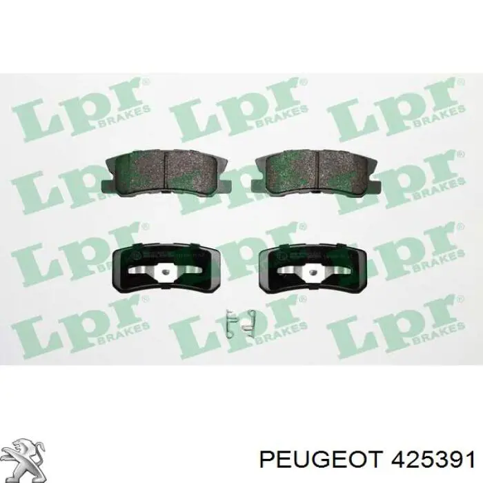Купити 425391 Peugeot/Citroen Задні колодки