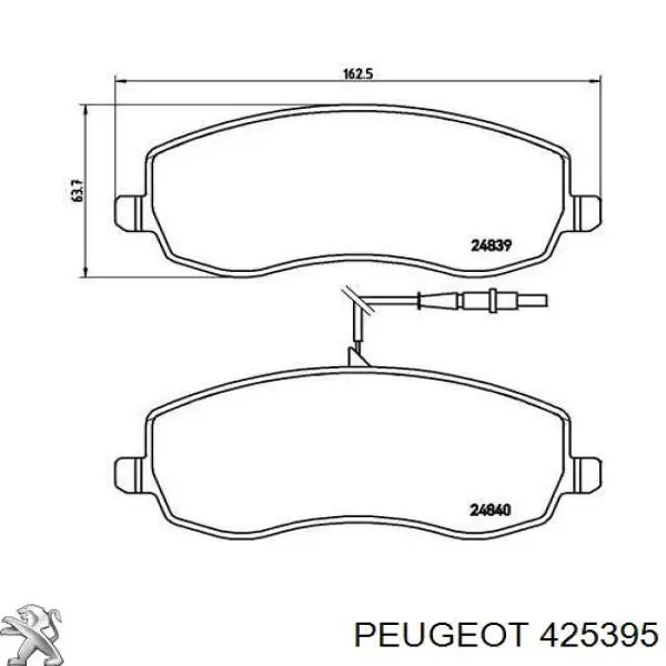 Колодки гальмівні передні, дискові 425395 Peugeot/Citroen