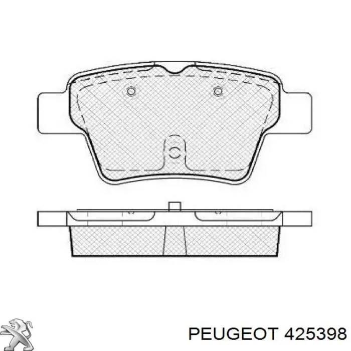 Купити 425398 Peugeot/Citroen Задні колодки