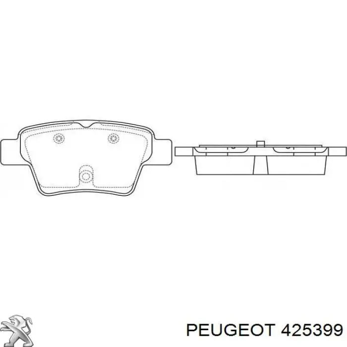 Купити 425399 Peugeot/Citroen Задні колодки