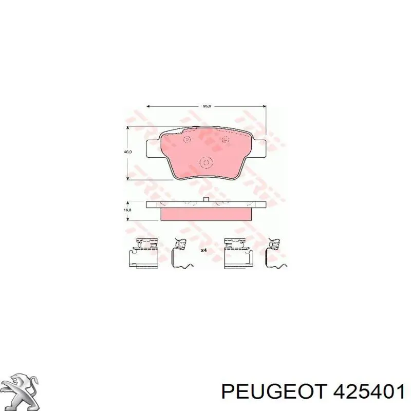 Купити 425401 Peugeot/Citroen Задні колодки