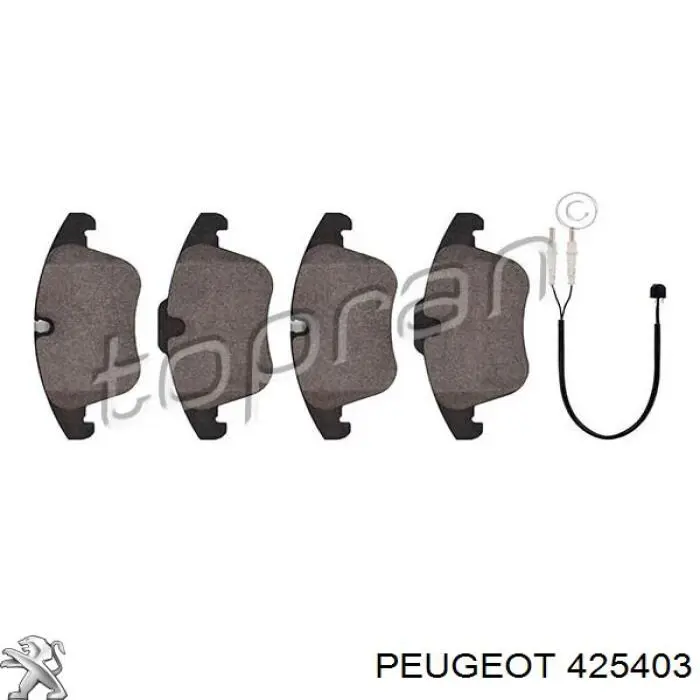 Передні тормозні колодки 425403 Peugeot/Citroen